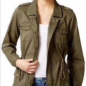 Olive-colored Maison Jules cargo/army jacket